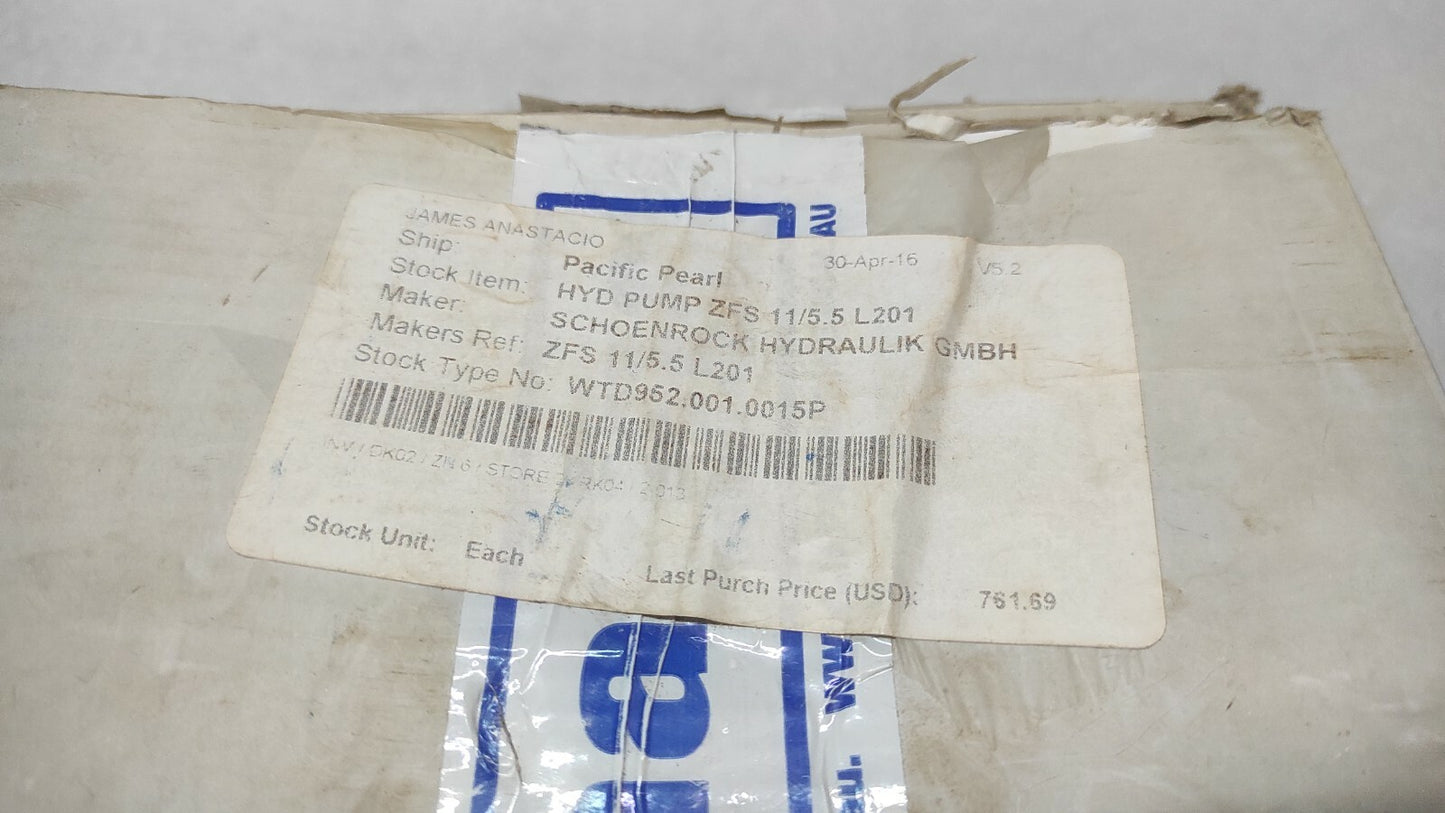 REXROTH PG2-2X-005-022L HYDRAULIC PUMP ZFS 11/5.5 L201