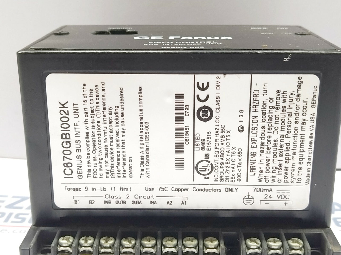 GE Fanuc IC670GBI002K Bus Interface Unit