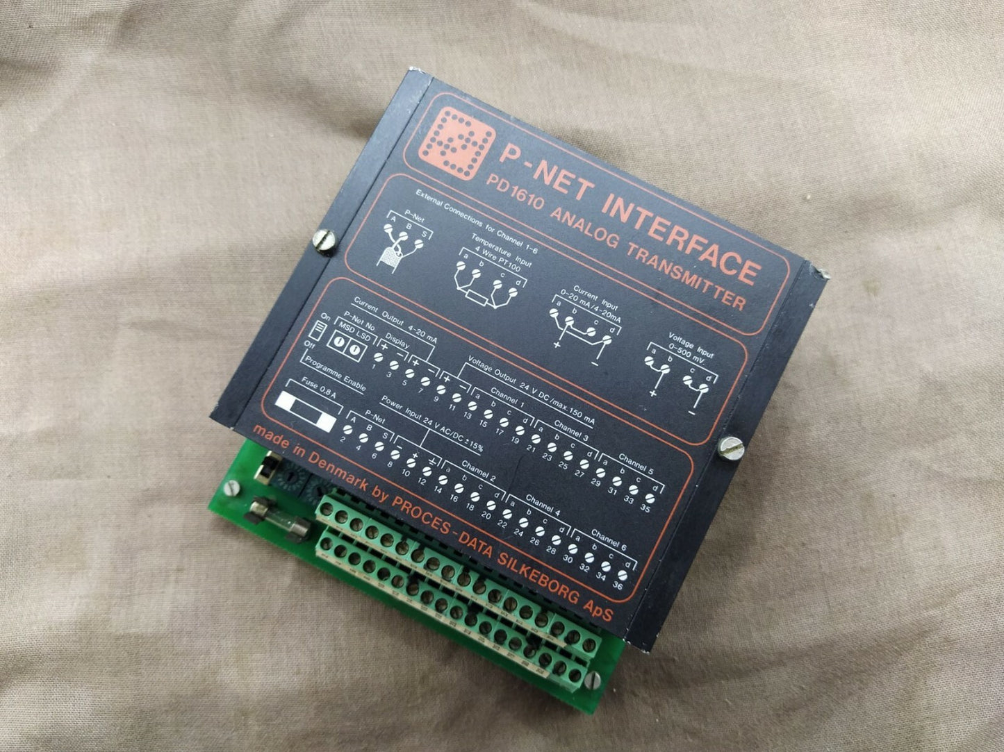 Process Data Silkeborg P-NET Interface PD 1610 Analog Transmitter PD1610