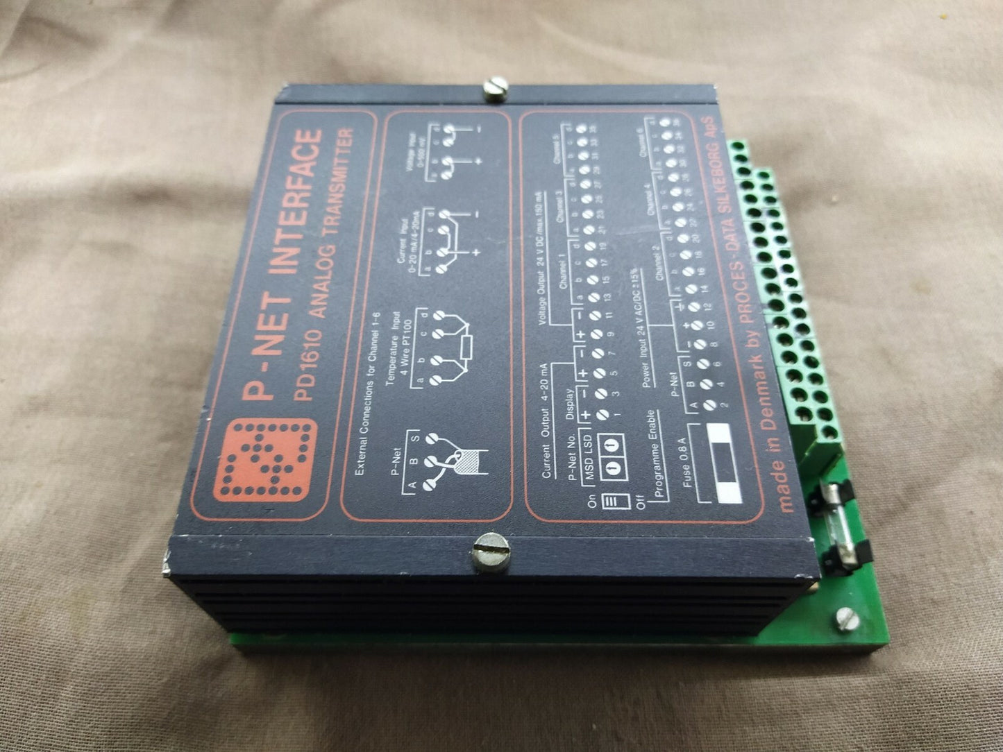 Process Data Silkeborg P-NET Interface PD 1610 Analog Transmitter PD1610