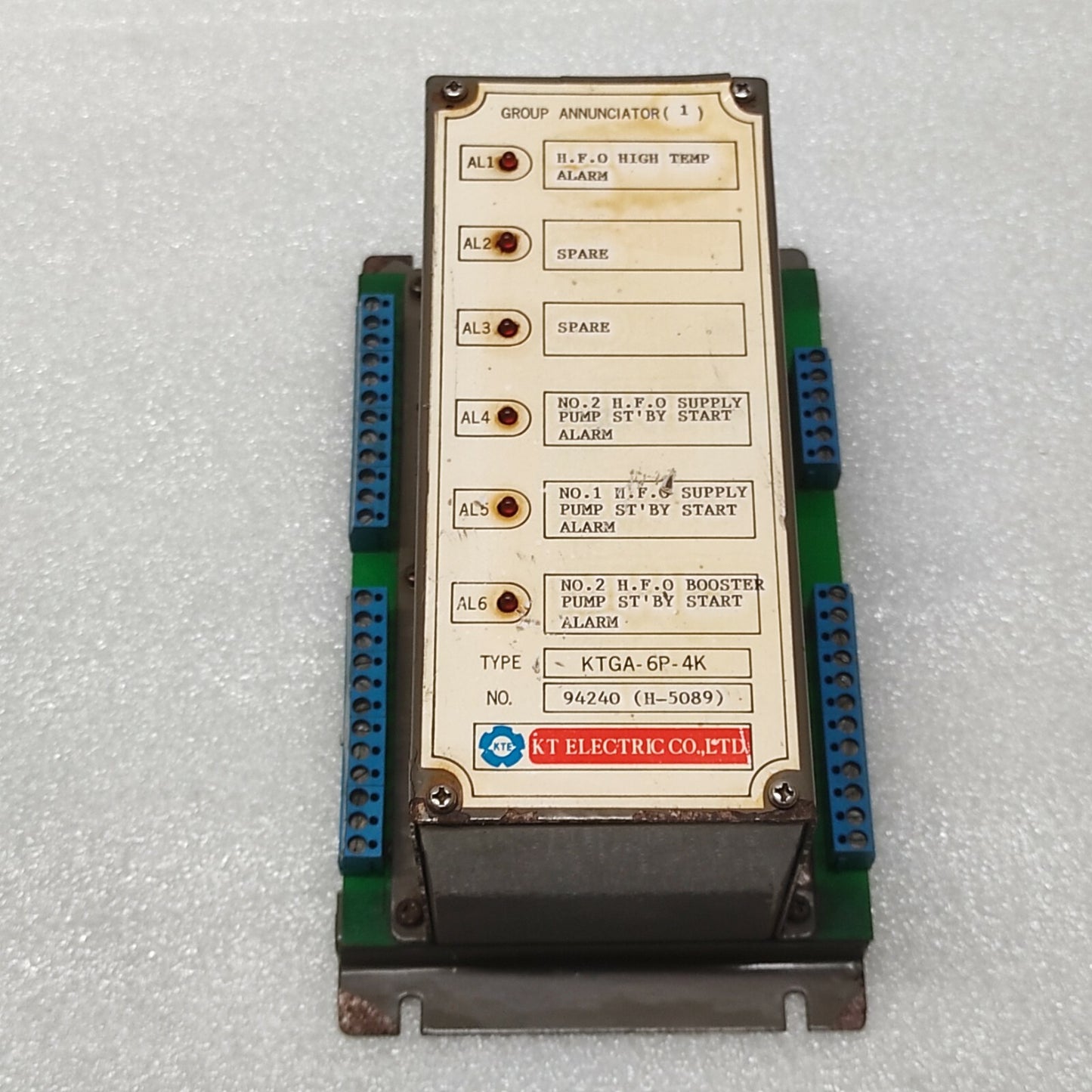 KT ELECTRIC KTGA-6P-4K GROUP ANNUNCIATOR 94240 H-5089