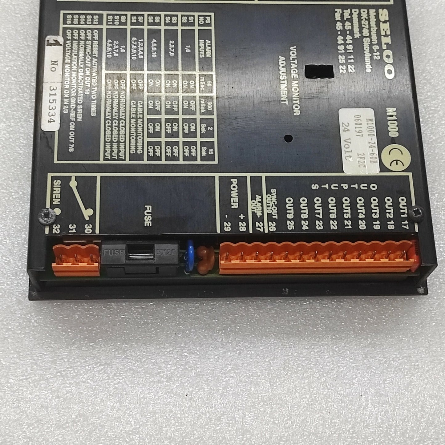 SELCO M1000-24-60B ALARM MONITOR CARLA ESTERLINE AUXITROL 24VDC