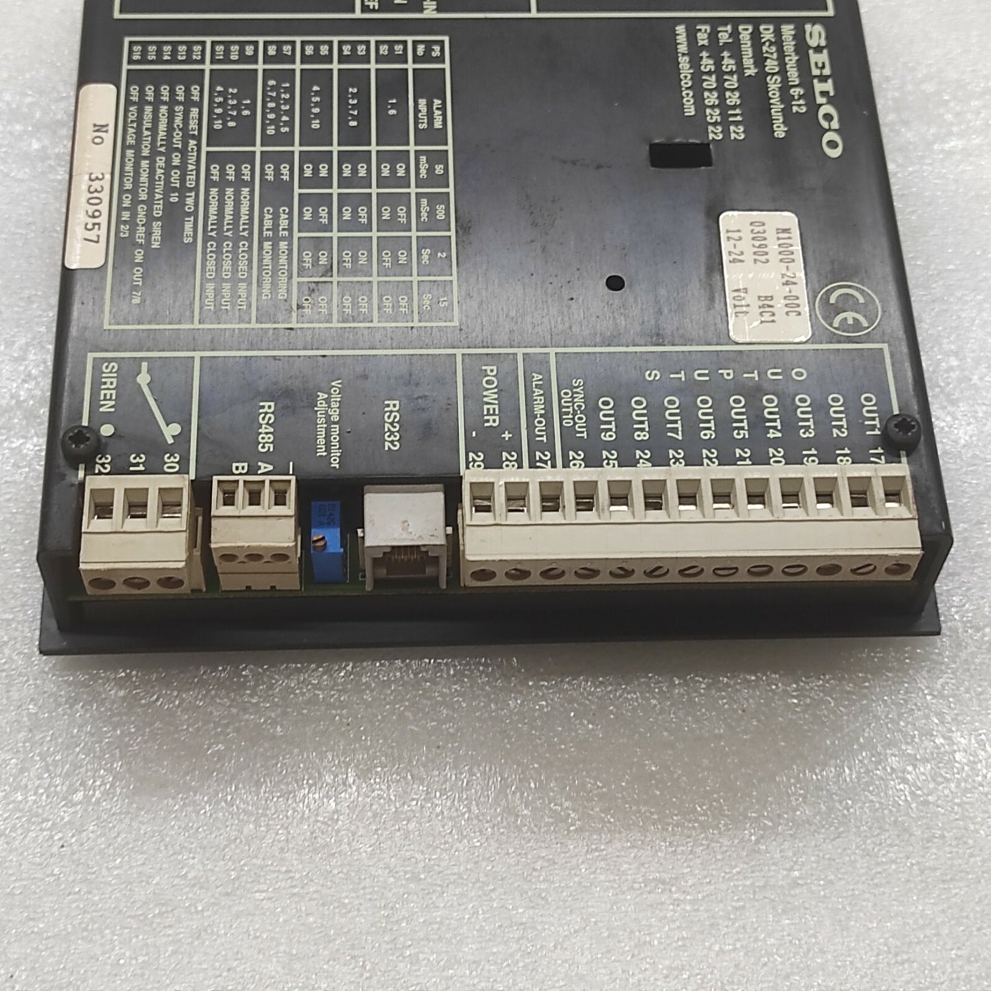 Selco M1000-24-00C Alarm Monitor M10002400C