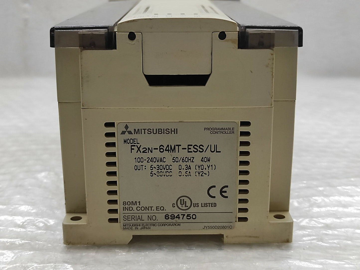 MITSUBISHI MELSEC FX2N-64MT-ESS/UL PROGRAMMABLE CONTROLLER FX2N-8EX-ES POWER