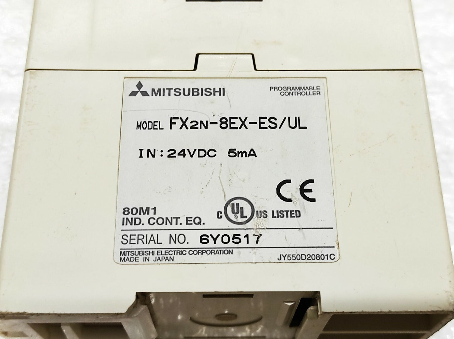 MITSUBISHI MELSEC FX2N-64MT-ESS/UL PROGRAMMABLE CONTROLLER FX2N-8EX-ES POWER
