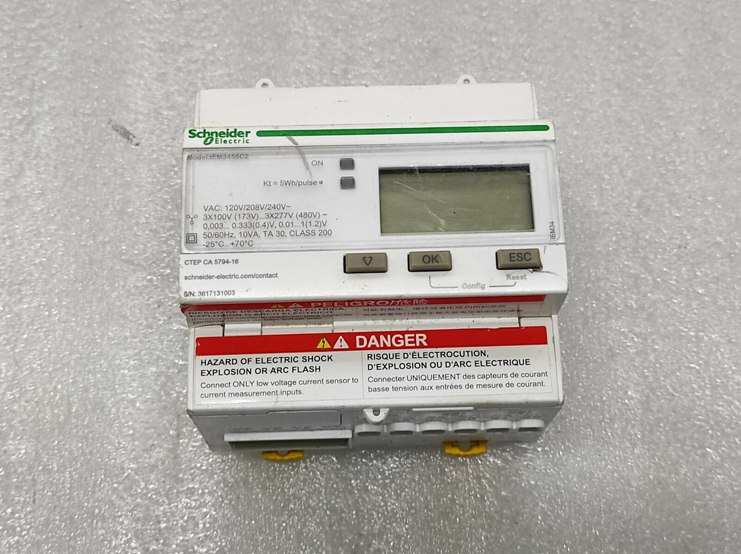 SE IEM3455C2 Element Energy Meter A9MEM3455C2 CTEP CA