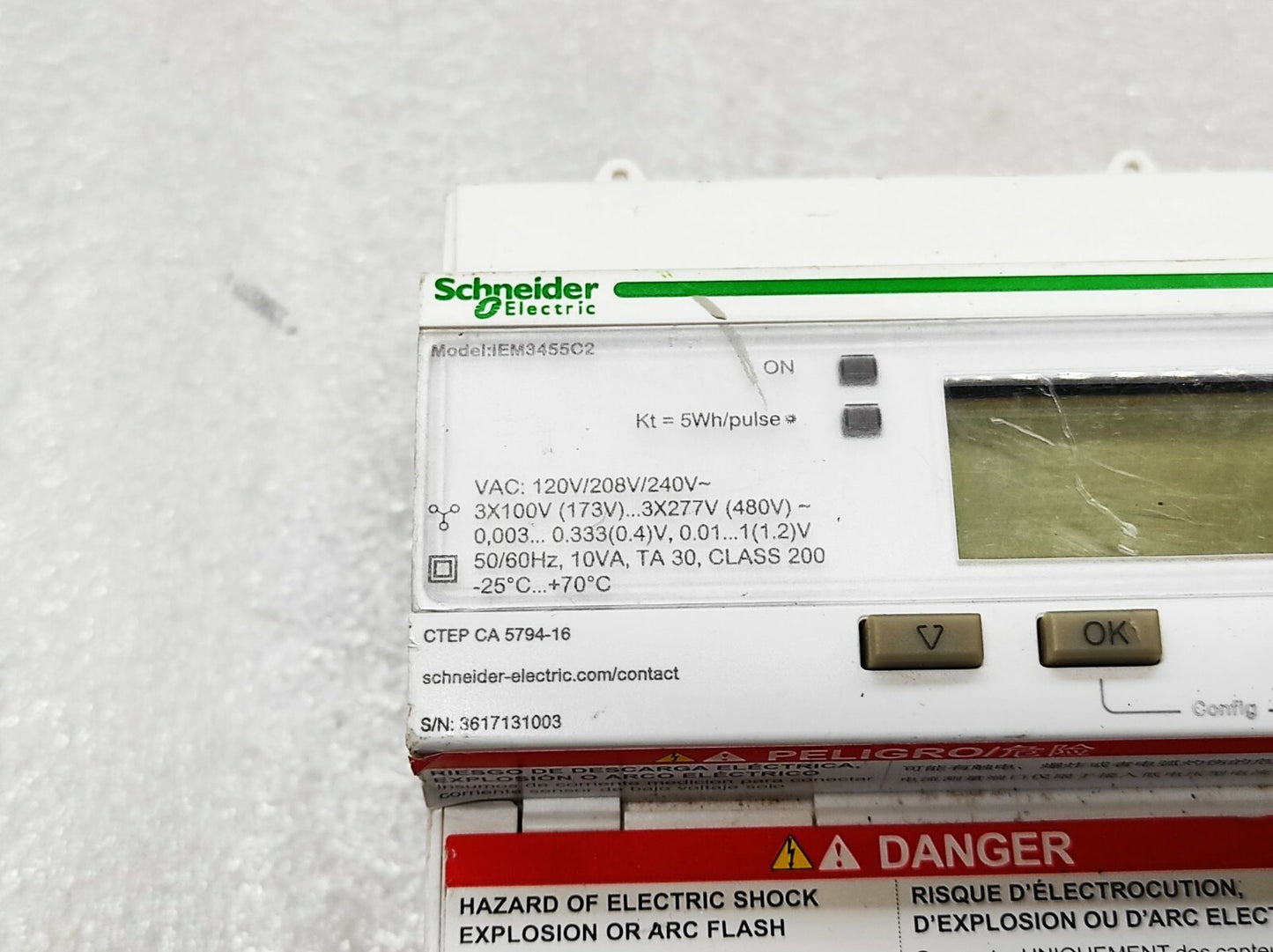 SE IEM3455C2 Element Energy Meter A9MEM3455C2 CTEP CA