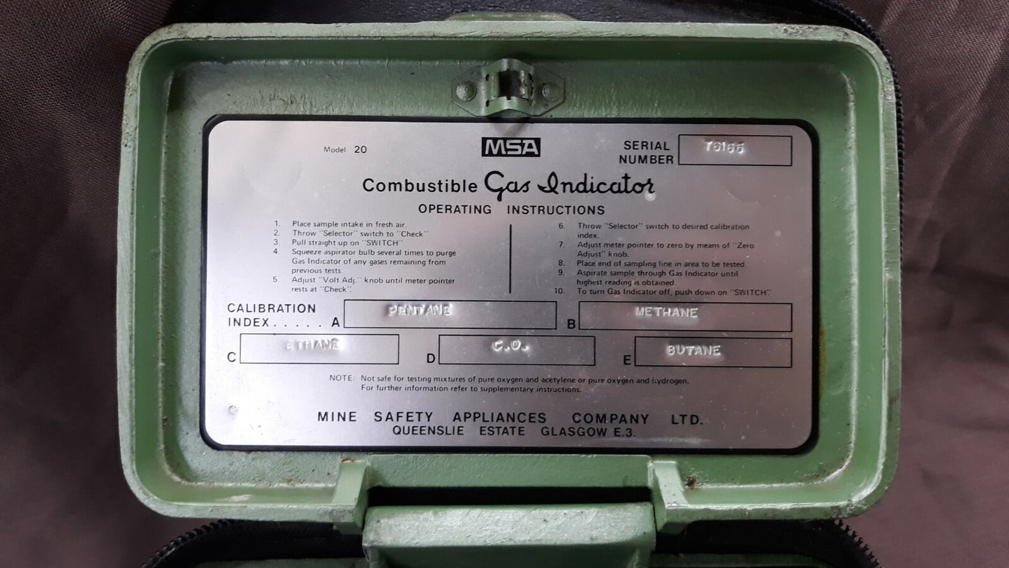 MSA Combustible Gas Indicator Model 20 CGI 20