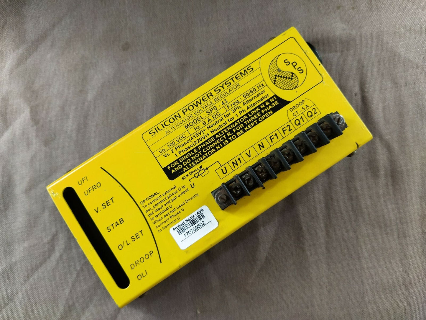 Silicon Power System SPS-43 Alternator Voltage Regulator SPS43