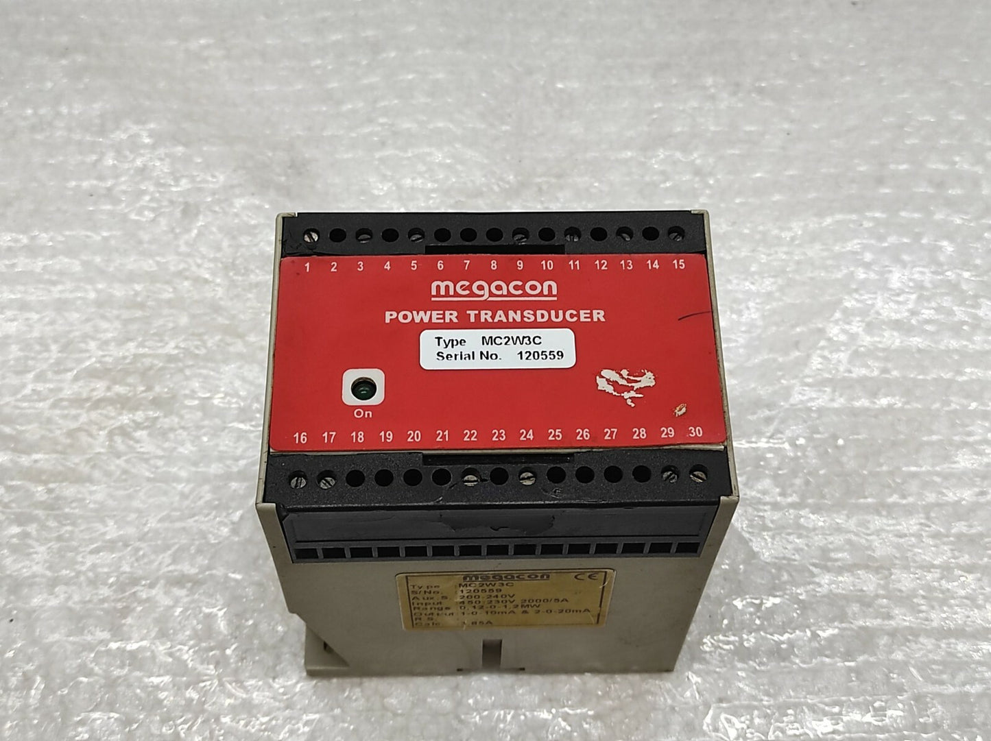 MEGACON MC2W3C POWER TRANSDUCER 200-240V MC2W3C