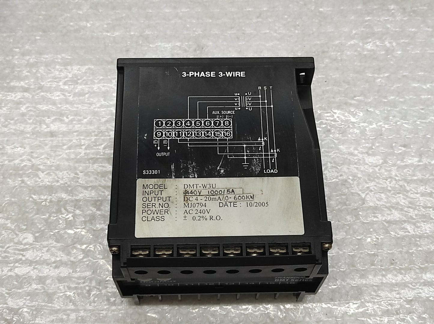 Datamax DMT-W3U Series KW Transducer 440V 1000/5A 240V AC