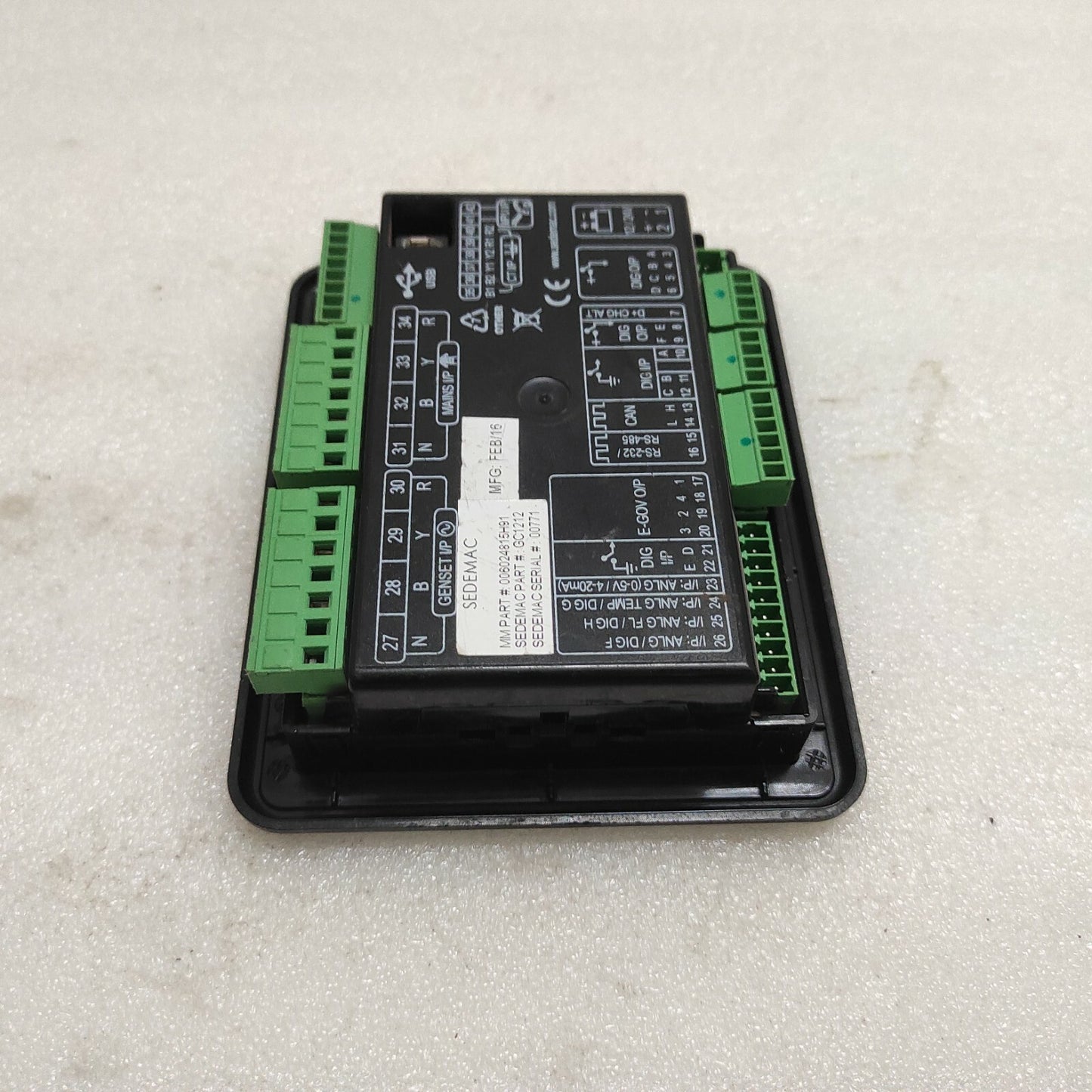 SEDEMAC GC1212 E-GOVERNING GENSET CONTROLLER 12/24V 006024815H91 BROKEN