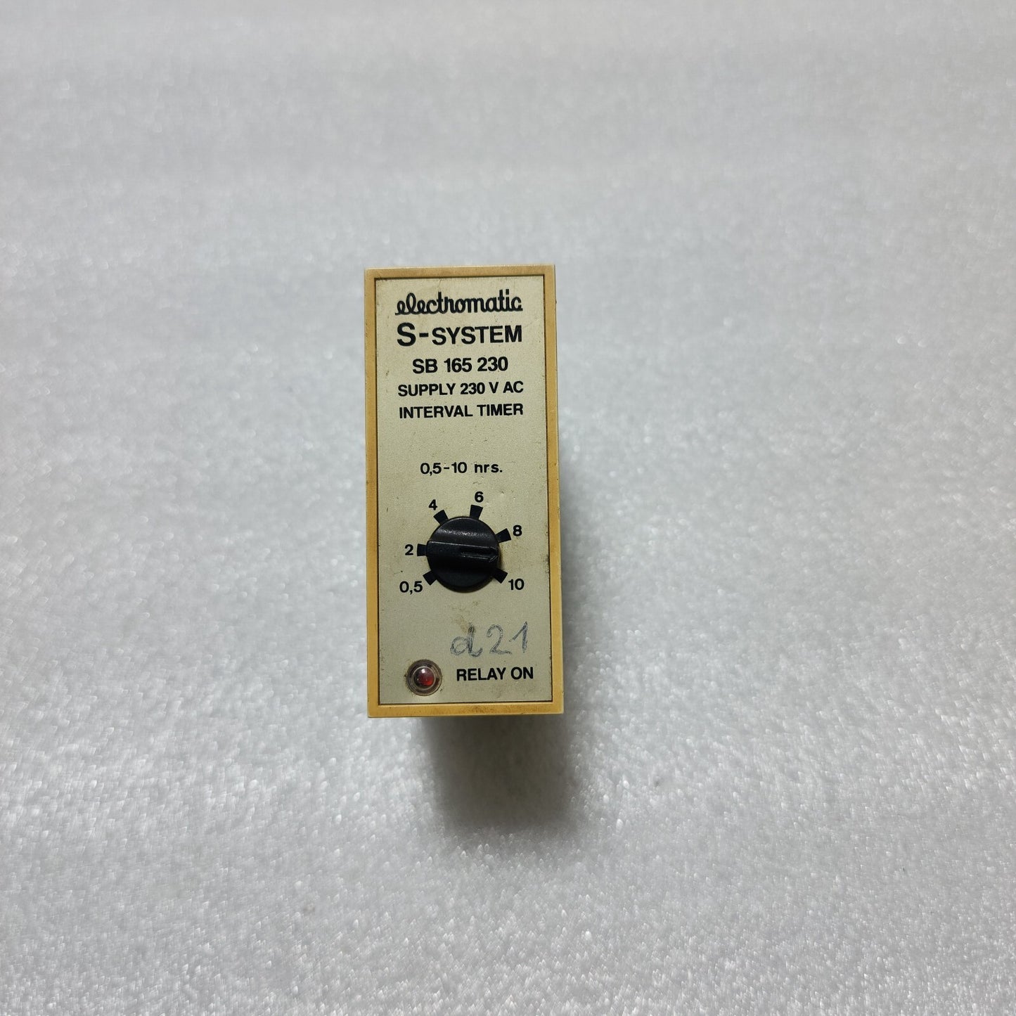 ELECTROMATIC S-SYSTEM SB165230 INTERVAL TIMER 230VAC