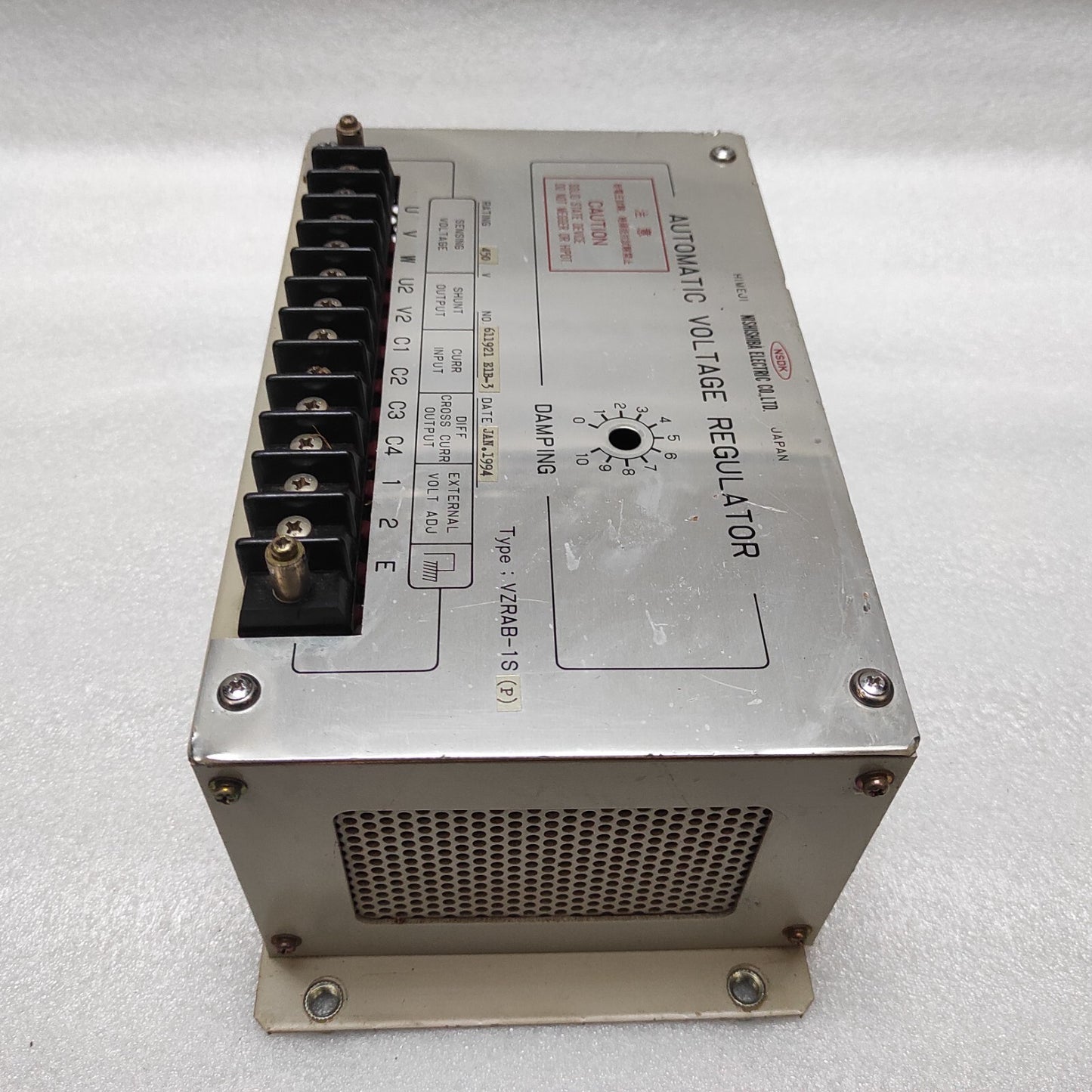 NSDK NISHISHIBA ELECTRIC VZRAB-1S-P AUTOMATIC VOLTAGE REGULATOR 450V