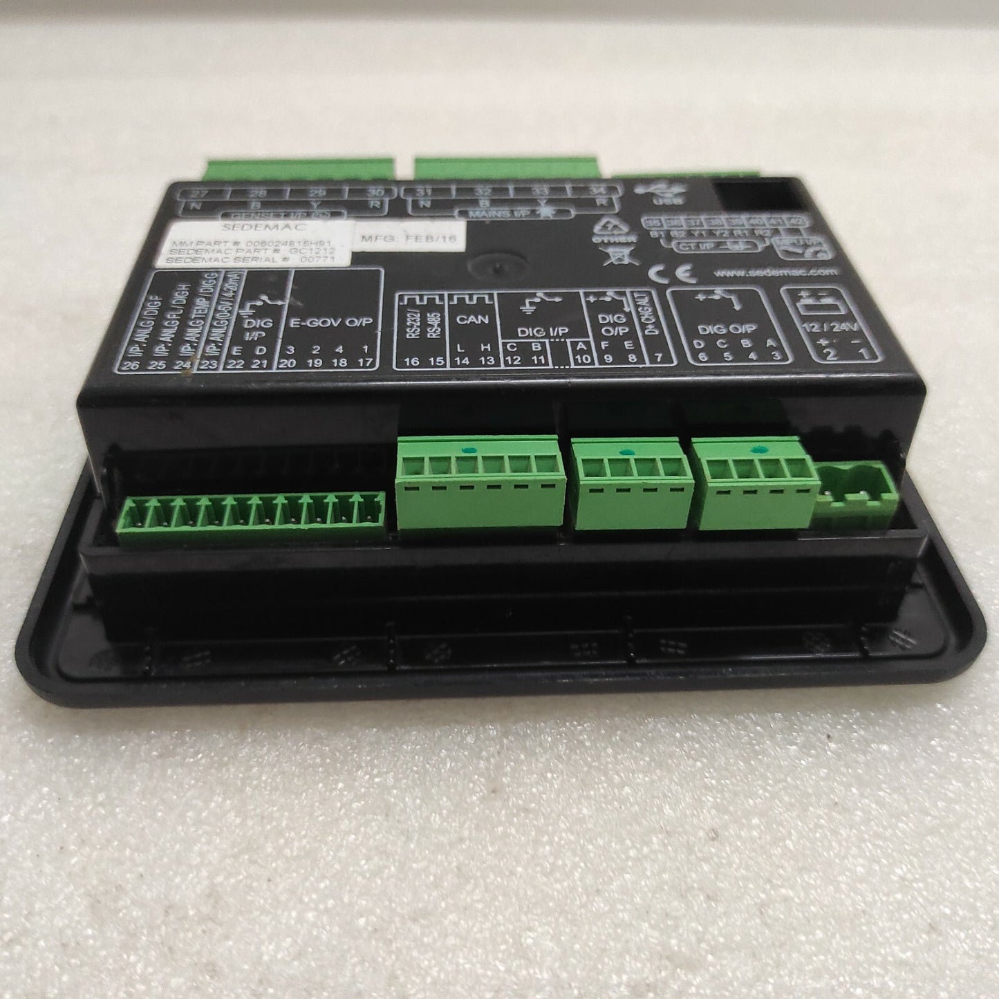 SEDEMAC GC1212 E-GOVERNING GENSET CONTROLLER 12/24V 006024815H91 BROKEN