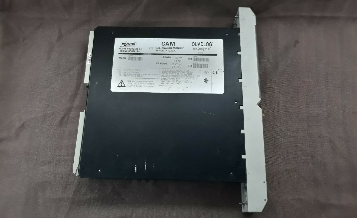Moore CAM Critical Analog Module QLCAMAAN QUADLOG P/N 16404-1/1