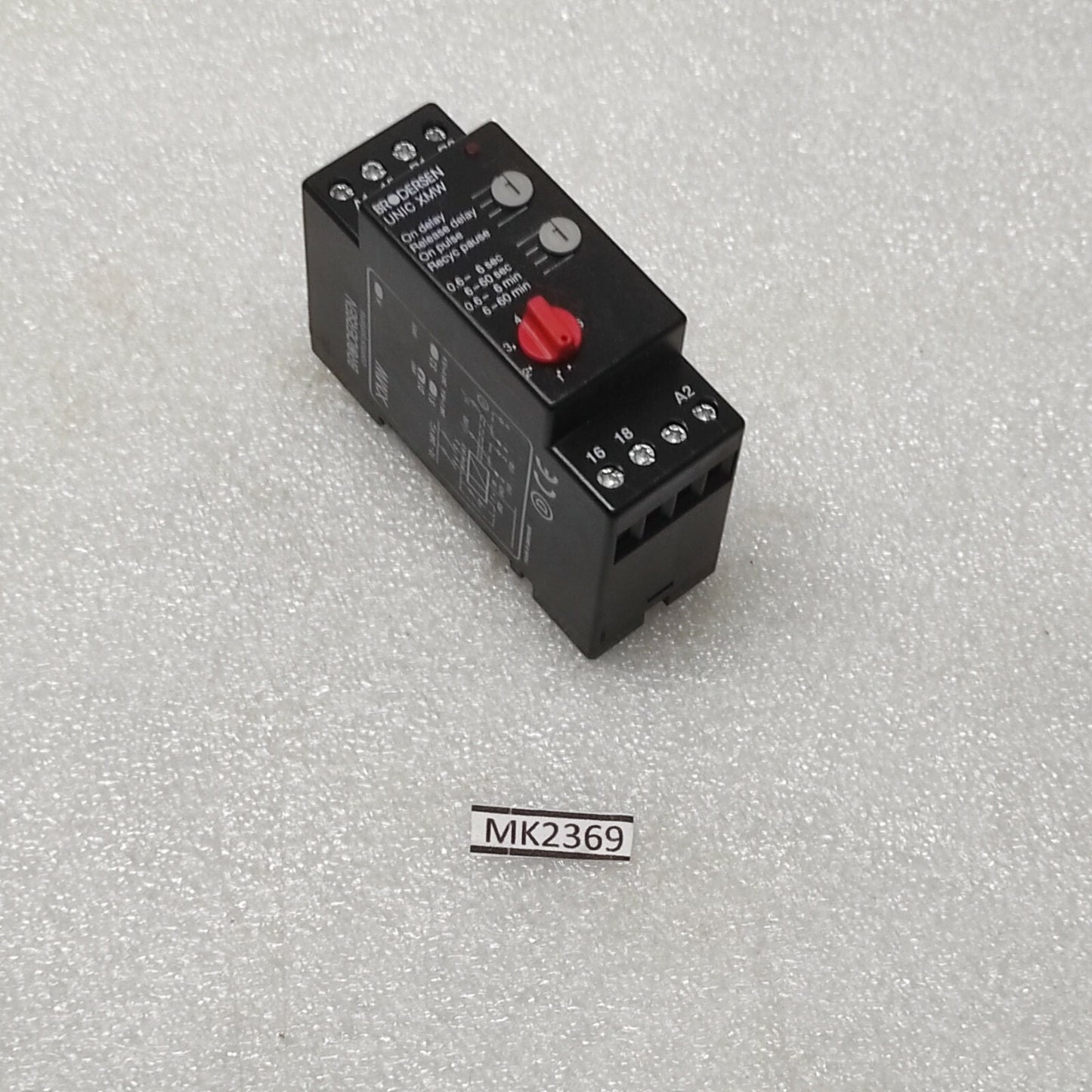 BRODERSEN UNIC XMW S1-SPDT 12-240V AC/DC MULTI FUNCTION TIMER 308-0784