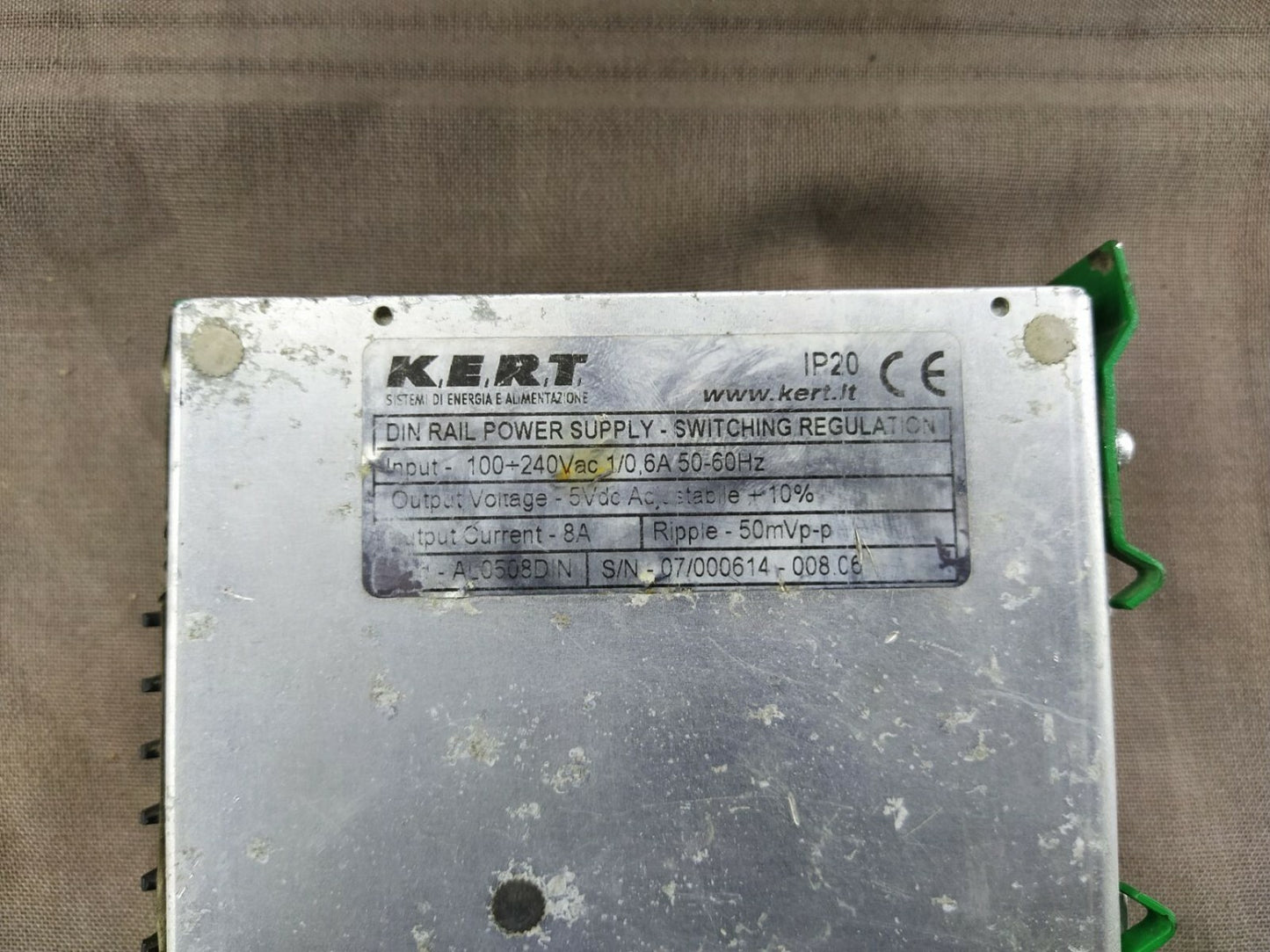 KERT DIN RAIL Switching Power Supply 100-240 VAC Output 5 VDC
