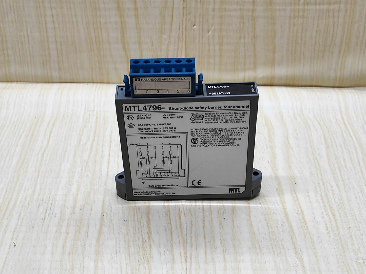 MTL 4796- Shunt Diode Safety Barrier Four Channel MTL4796