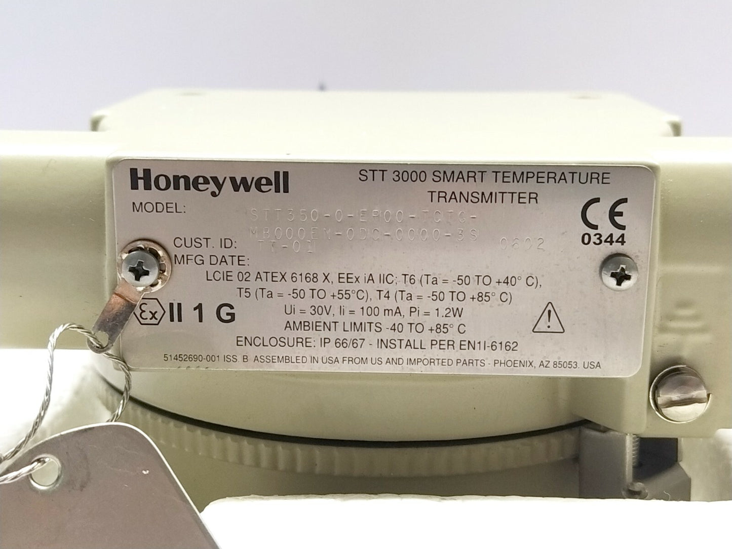 HONEYWELL STT 3000 SMART TEMPERATURE TRANSMITTER STT350-0-EP00-TCTG-MB000EN-0DC-