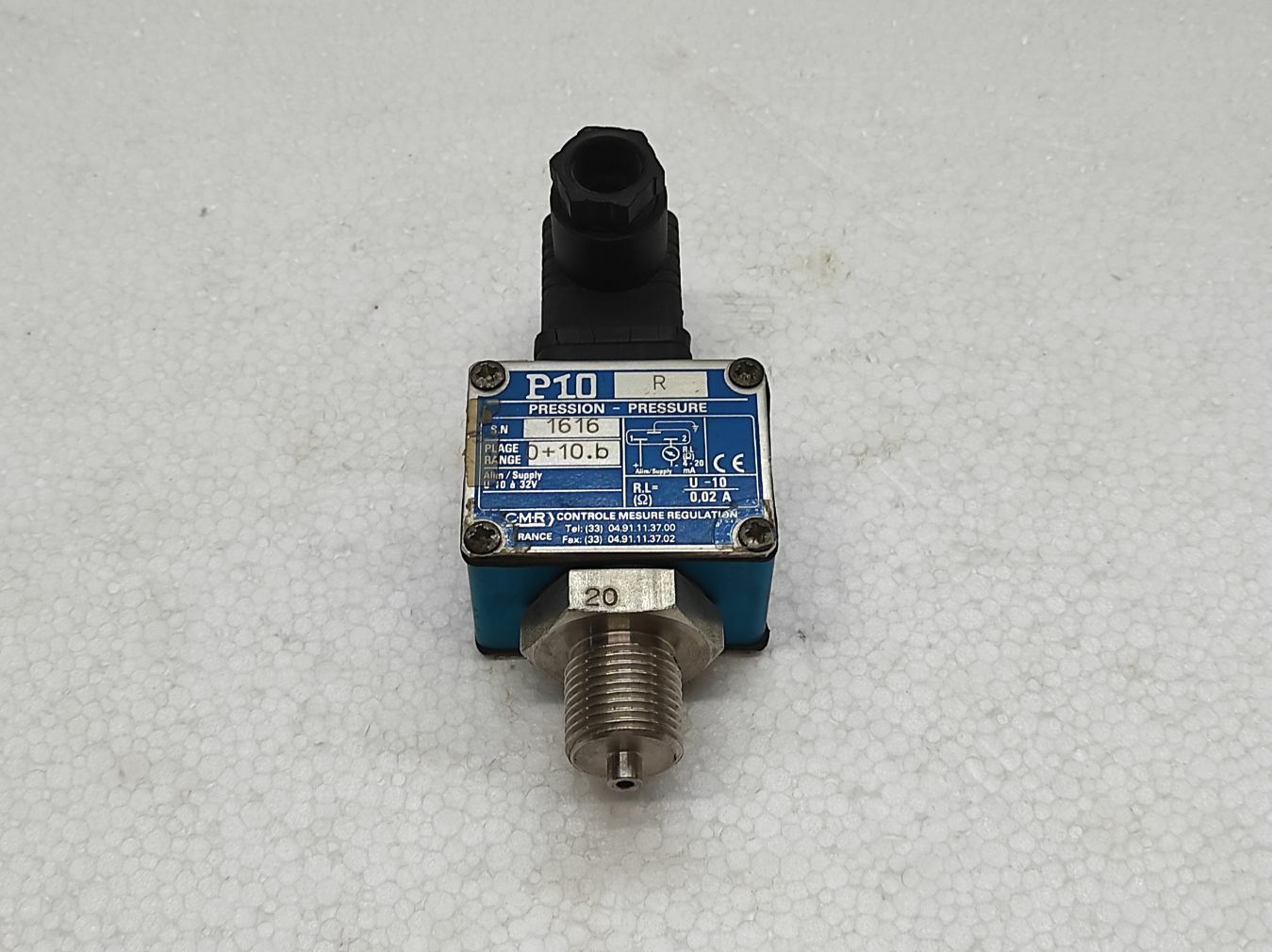 CMR P10 R PRESSION PRESSURE 0-10 BAR C-M-R