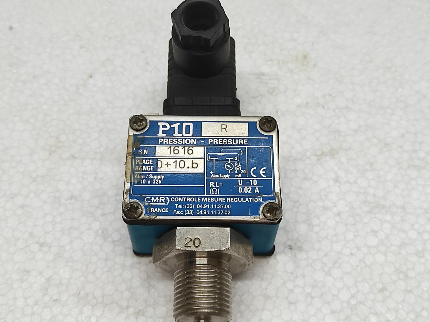 CMR P10 R PRESSION PRESSURE 0-10 BAR C-M-R