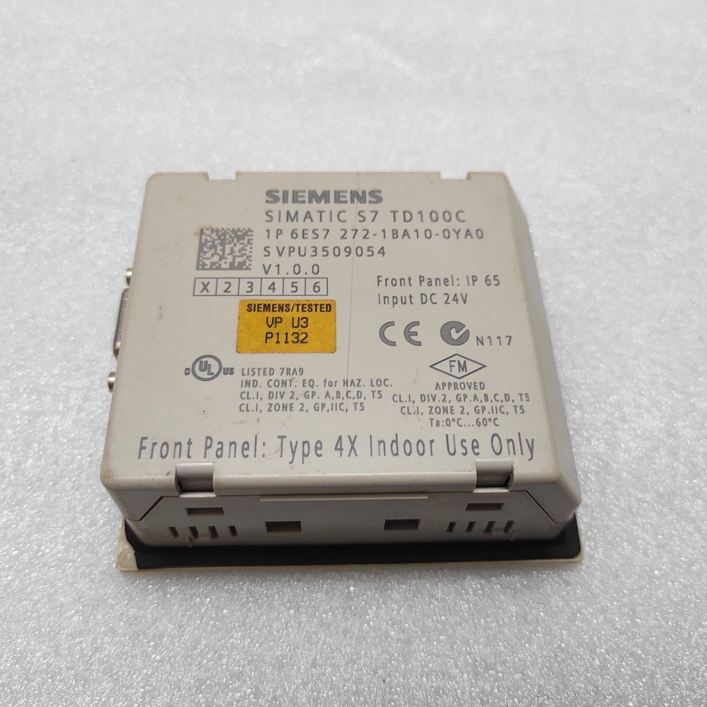 SIEMENS TD100C 6ES7 272-1BA10-0YA0 TEXT DISPLAY UNIT