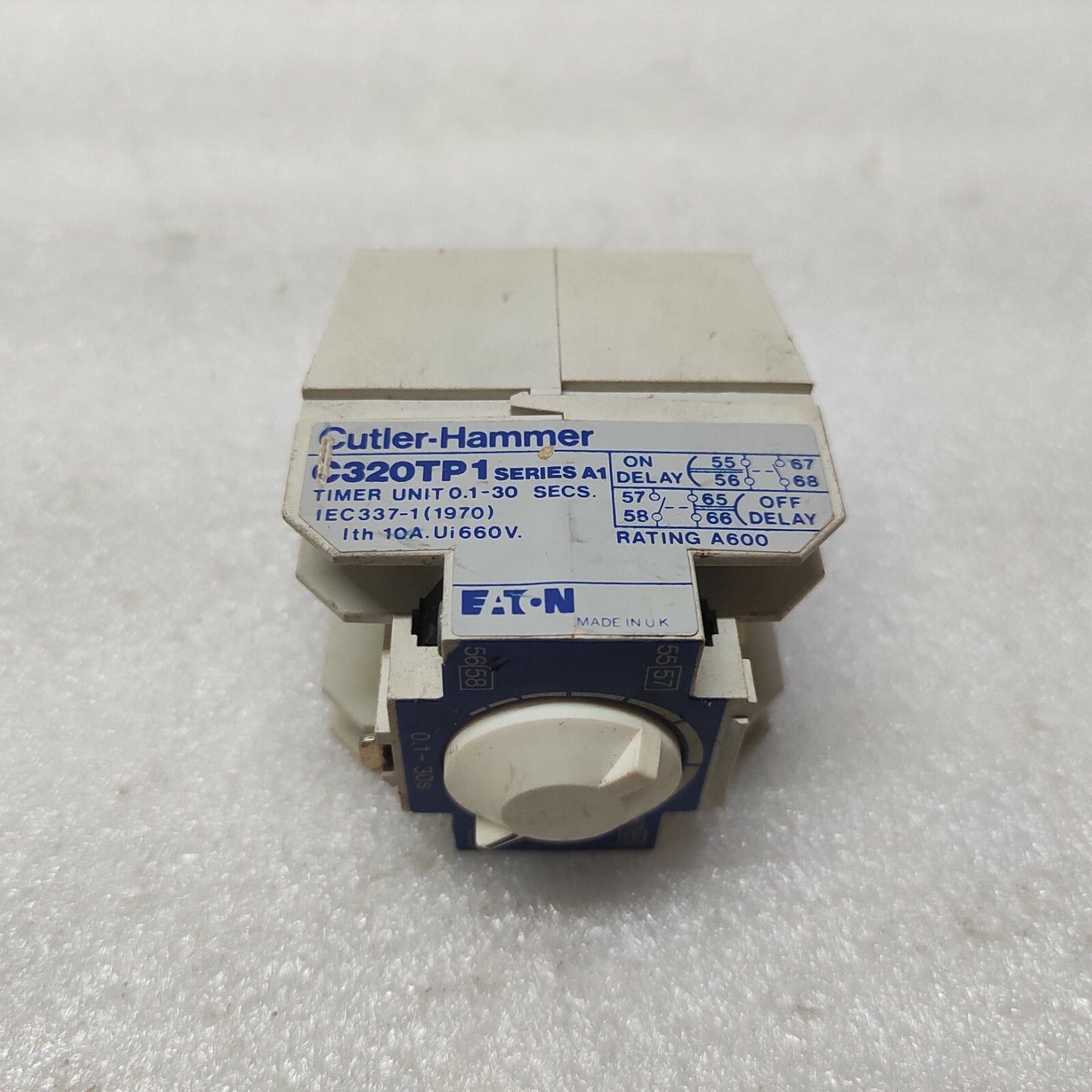 EATON CUTLER HAMMER C320TP1 TIMER UNIT 0.1-30 SEC