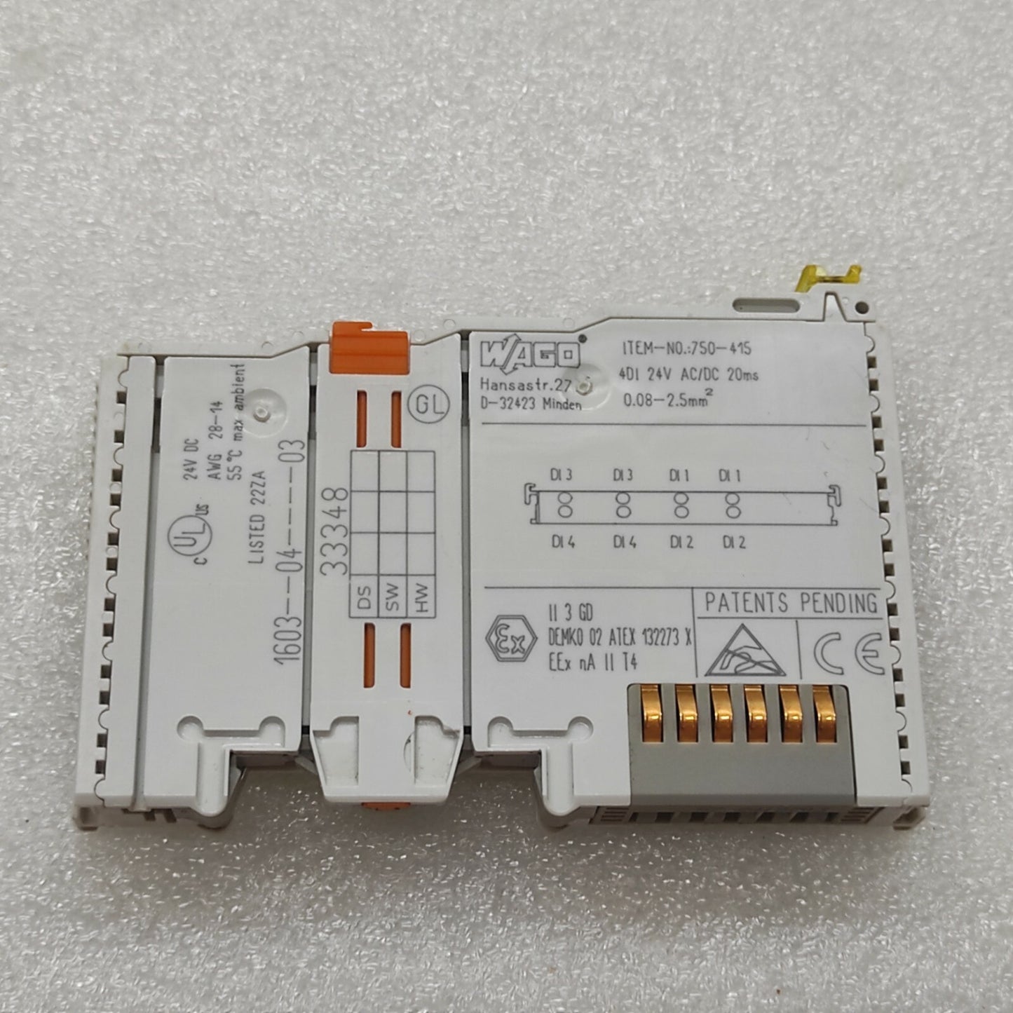 WAGO 750-41S DIGITAL INPUT MODULE