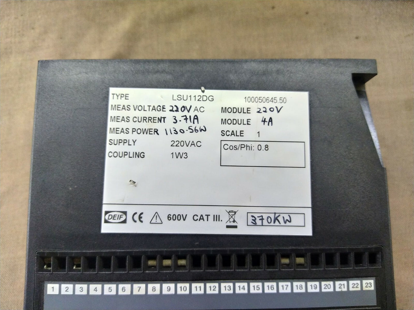 Deif LSU112DG Load Sharing, Paralleling & Operation 100050645.50 220V