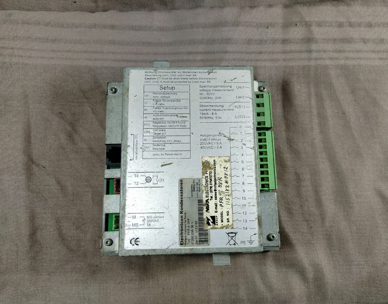 Electronicon PFR-X Power Factor Controller PFR-X 08R