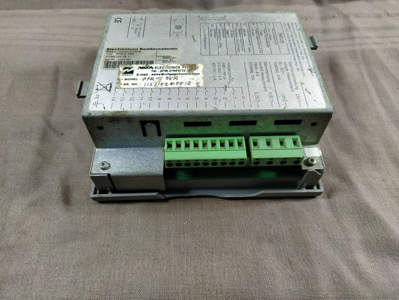 Electronicon PFR-X Power Factor Controller PFR-X 08R
