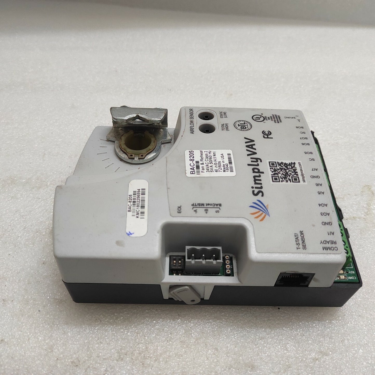 SIMPLY VAV BAC-8205 BACNET FAN AND REHEAT CONTROLLER 24VAC