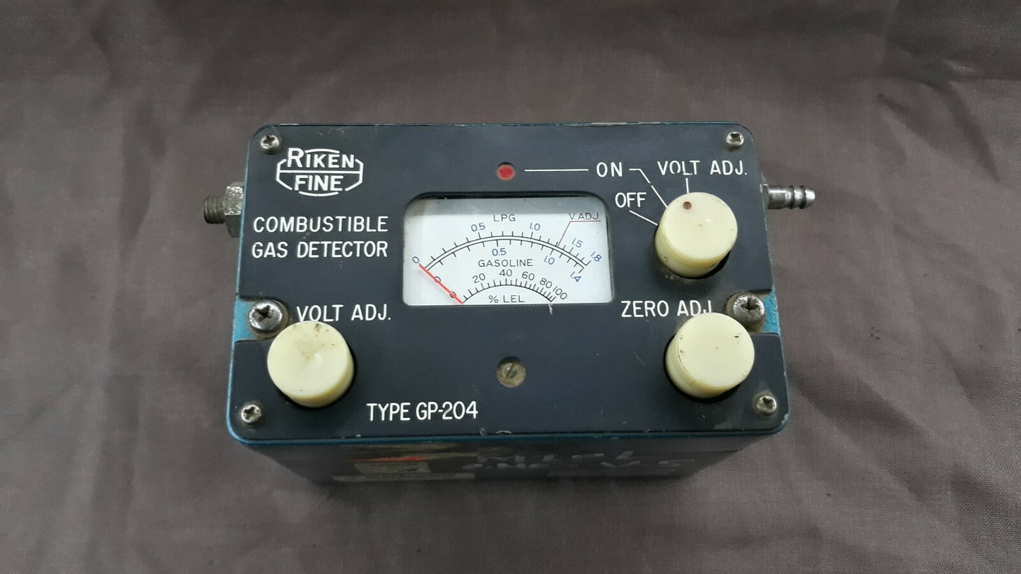 Riken Keiki Fine GP-204 Combustible Gas Detector Laboratory Analysis Gauge