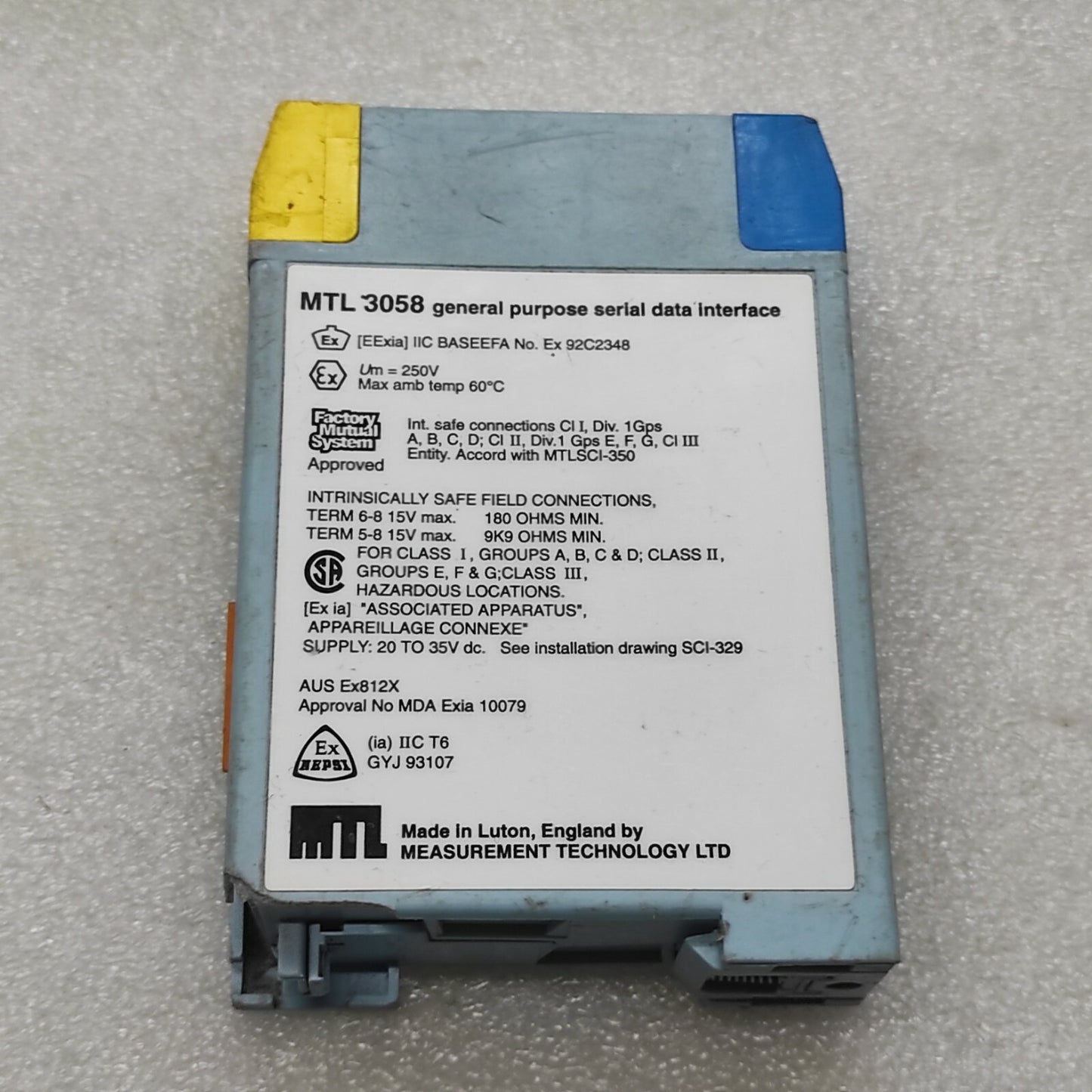 MEASUREMENT TECHNOLOGY MTL2058 DATA INTERFACE