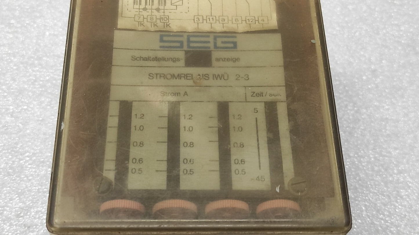 SEG STROMRELAIS IWU 2-3 CURRENT RELAY 250VAC 1000VA