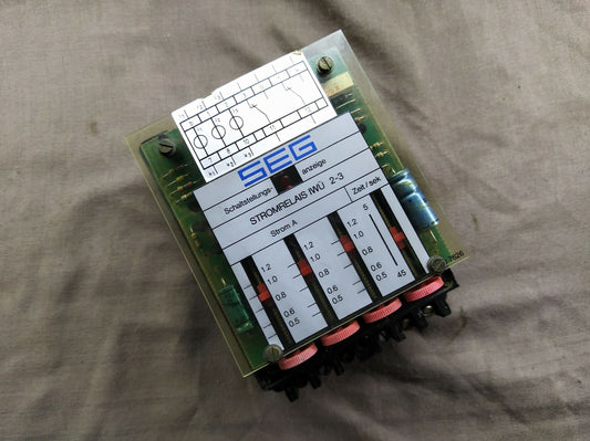 SEG Stromrelais IWU 2-3 Over Current Relay IWU2-3/S FA764090-89