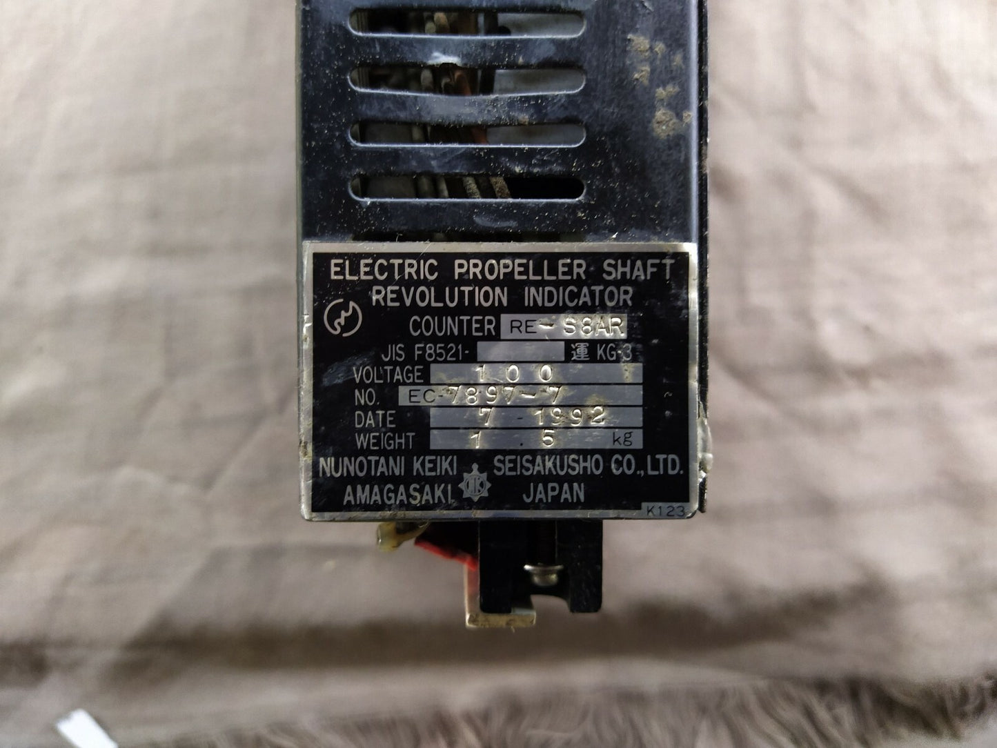 Nunotani Keiki RE-S8AR Electric Propeller Shaft Revolution Indicator