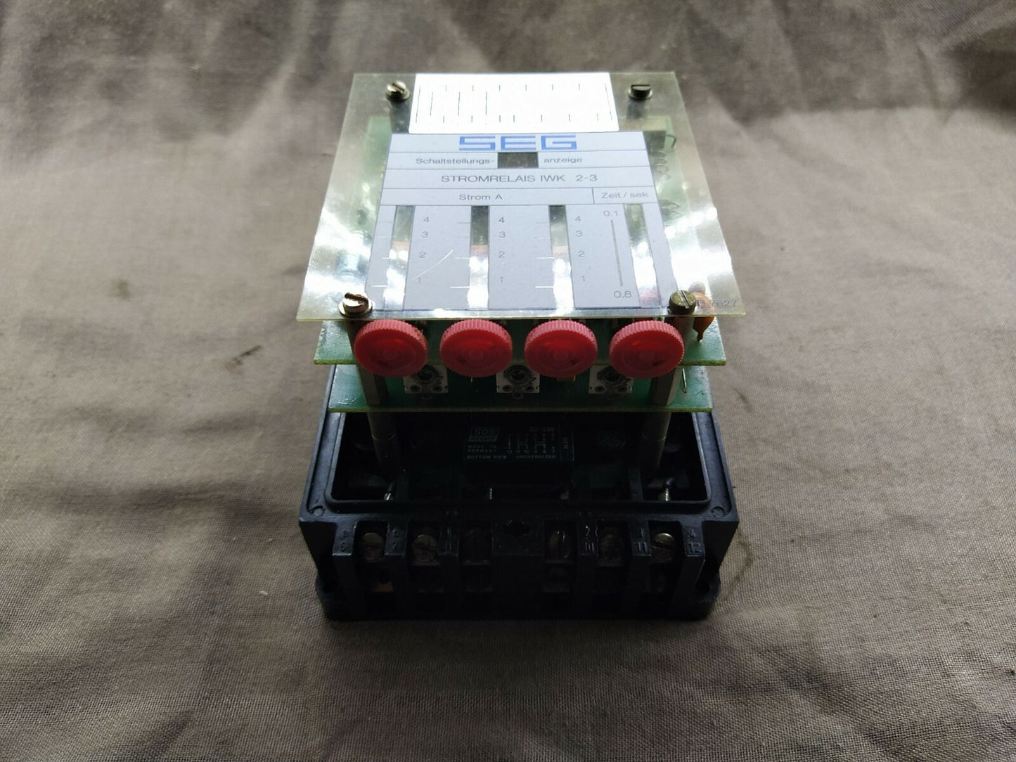 SEG STROMRELAIS IWK 2-3 CURRENT RELAY IWK2-3-1-4-0.8/S 250 VAC IWK2314.08-S