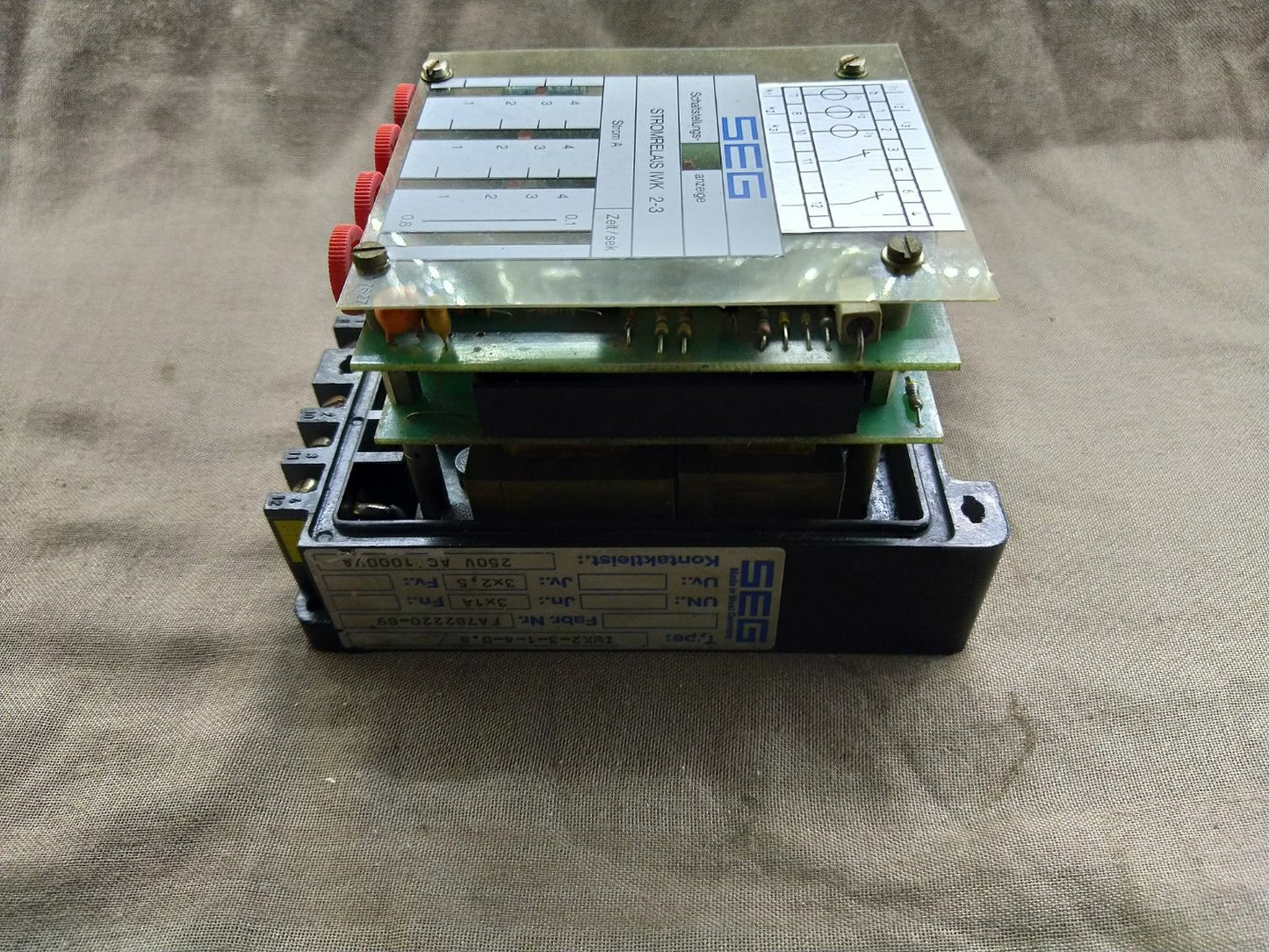 SEG STROMRELAIS IWK 2-3 CURRENT RELAY IWK2-3-1-4-0.8/S 250 VAC IWK2314.08-S