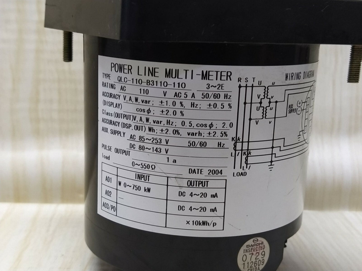 Daiichi QLC-110-B3110-110 Power Line Multi Meter QLC-110