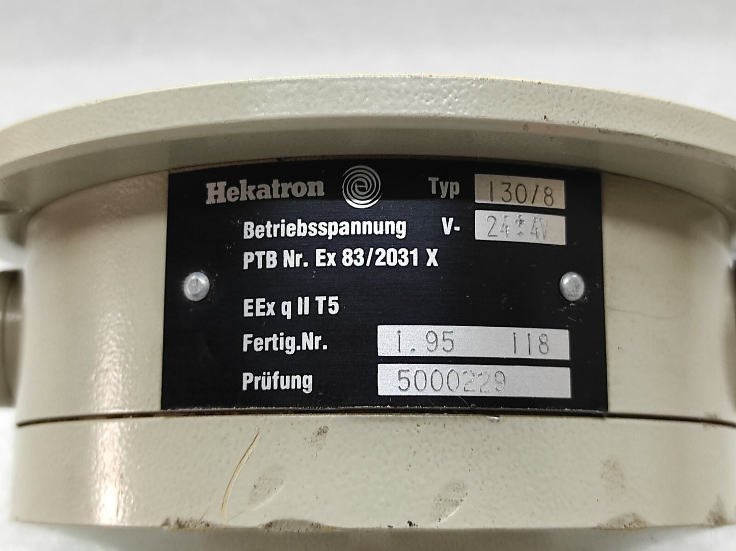 HEKATRON TYPE 130/8 SMOKE SENSOR 24V