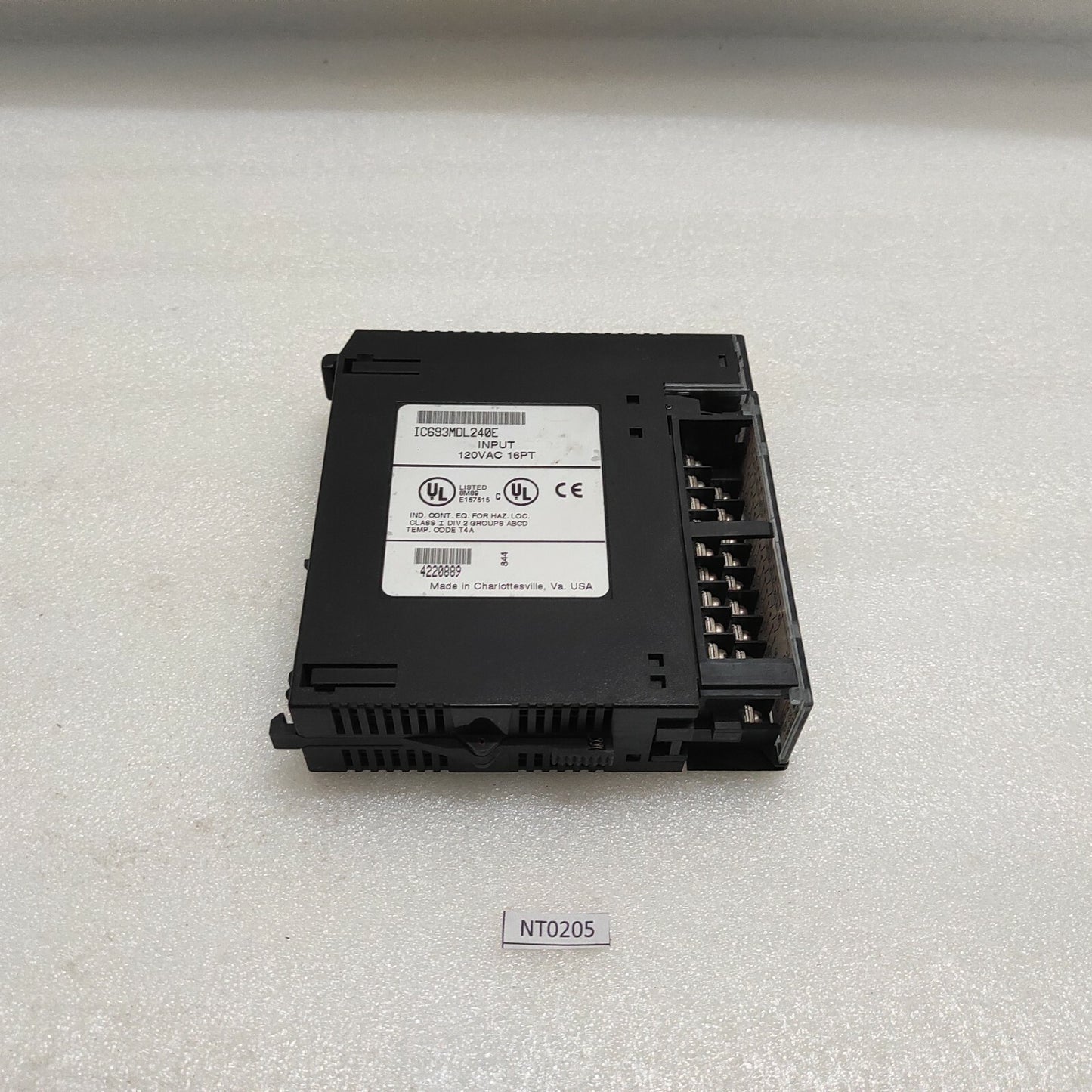 GE FANUC IC693MDL240E INPUT MODULE 120VAC