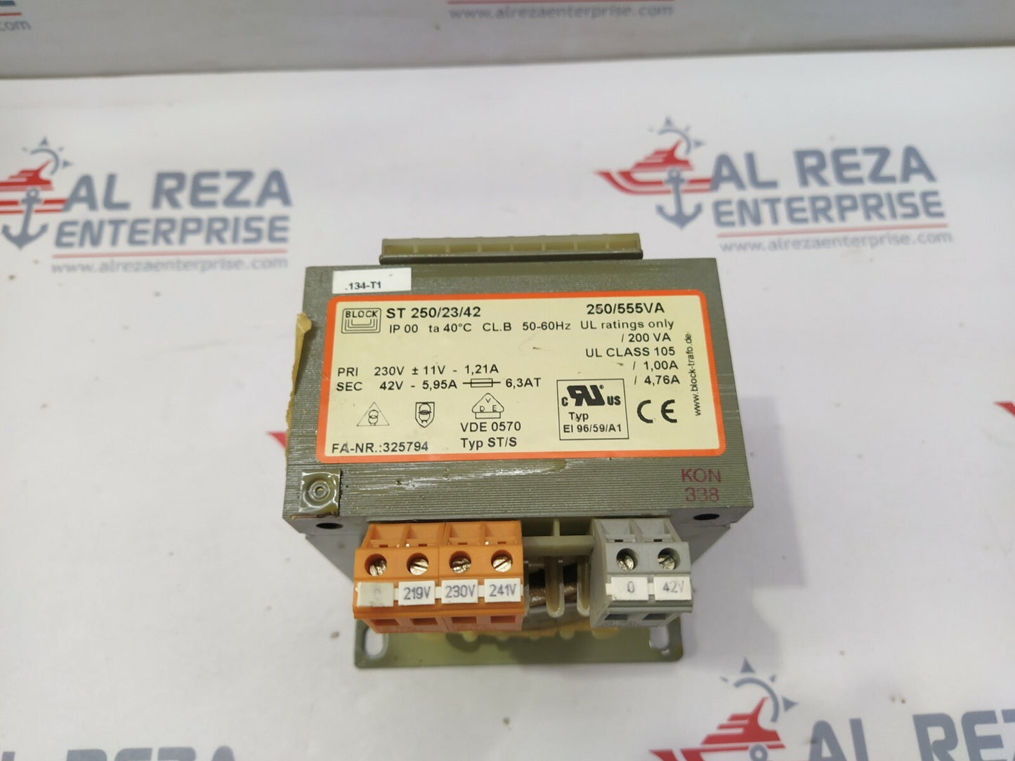 BLOCK ST 250/23/42 TRANSFORMER PRI 230V SEC 42V