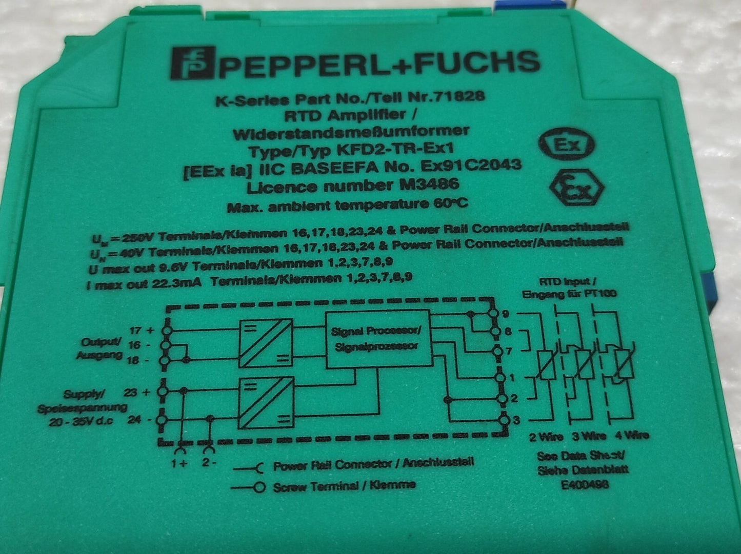 Pepperl + Fuchs KFD2-TR-EX1 RTD Converter 71828