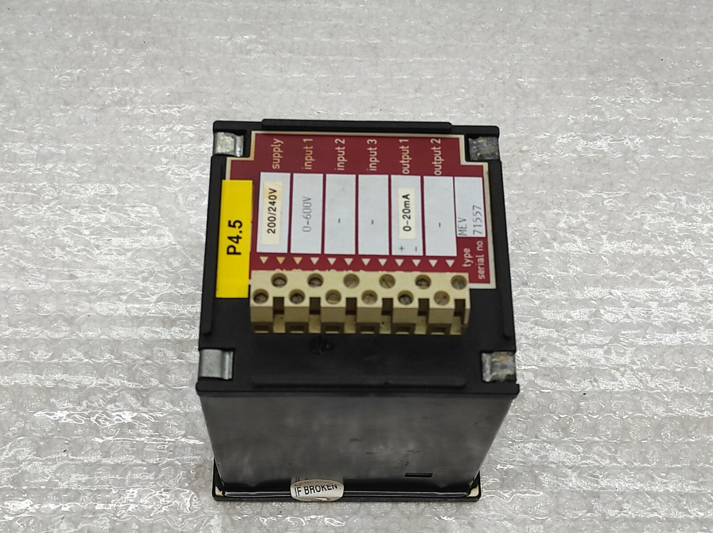 MEGACON MEV VOLT METER 0-600V 200/240V