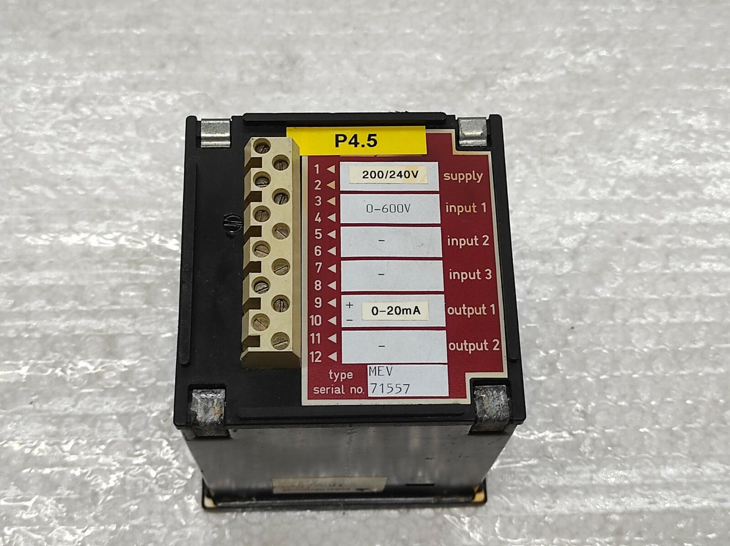 MEGACON MEV VOLT METER 0-600V 200/240V