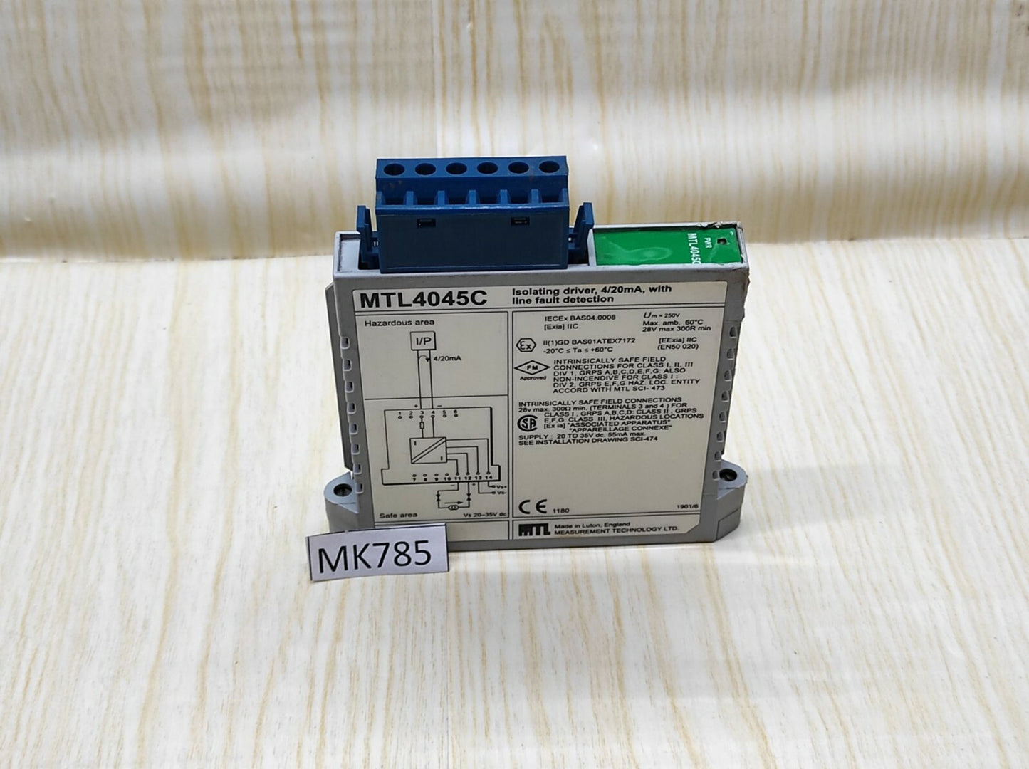 MTL 4045C Isolating Driver 4/20mA with Line Fault Detection Honeywell 51192097-2