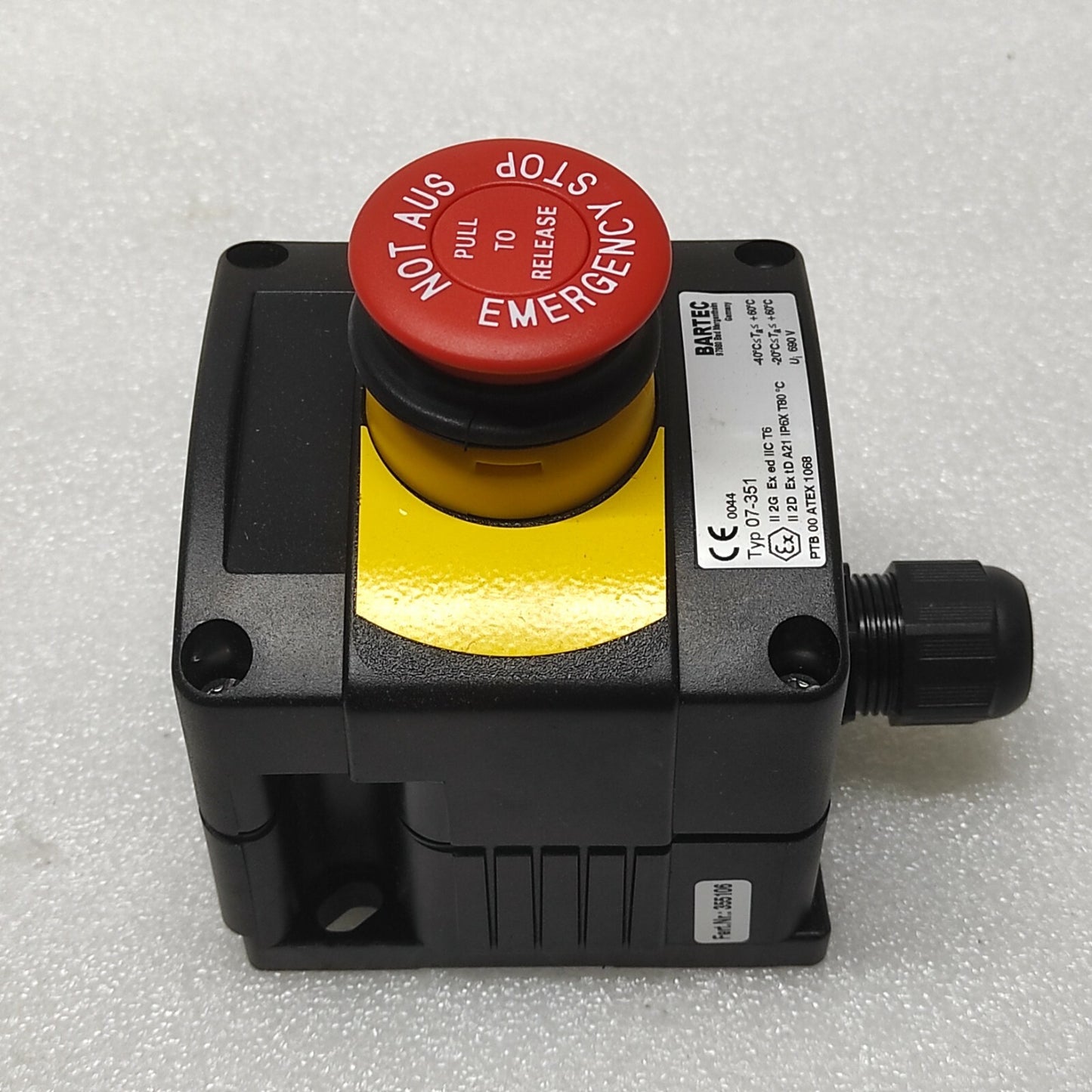 BARTEC 07-351 CONTROL STATION 07-3511-10N840000000 355106