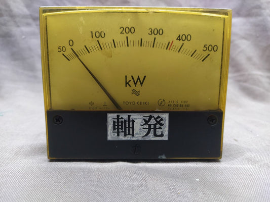 TOYO KEIKI ECF-12N WATTMETER PT 460/115V CT 750/5A 50-500 kW